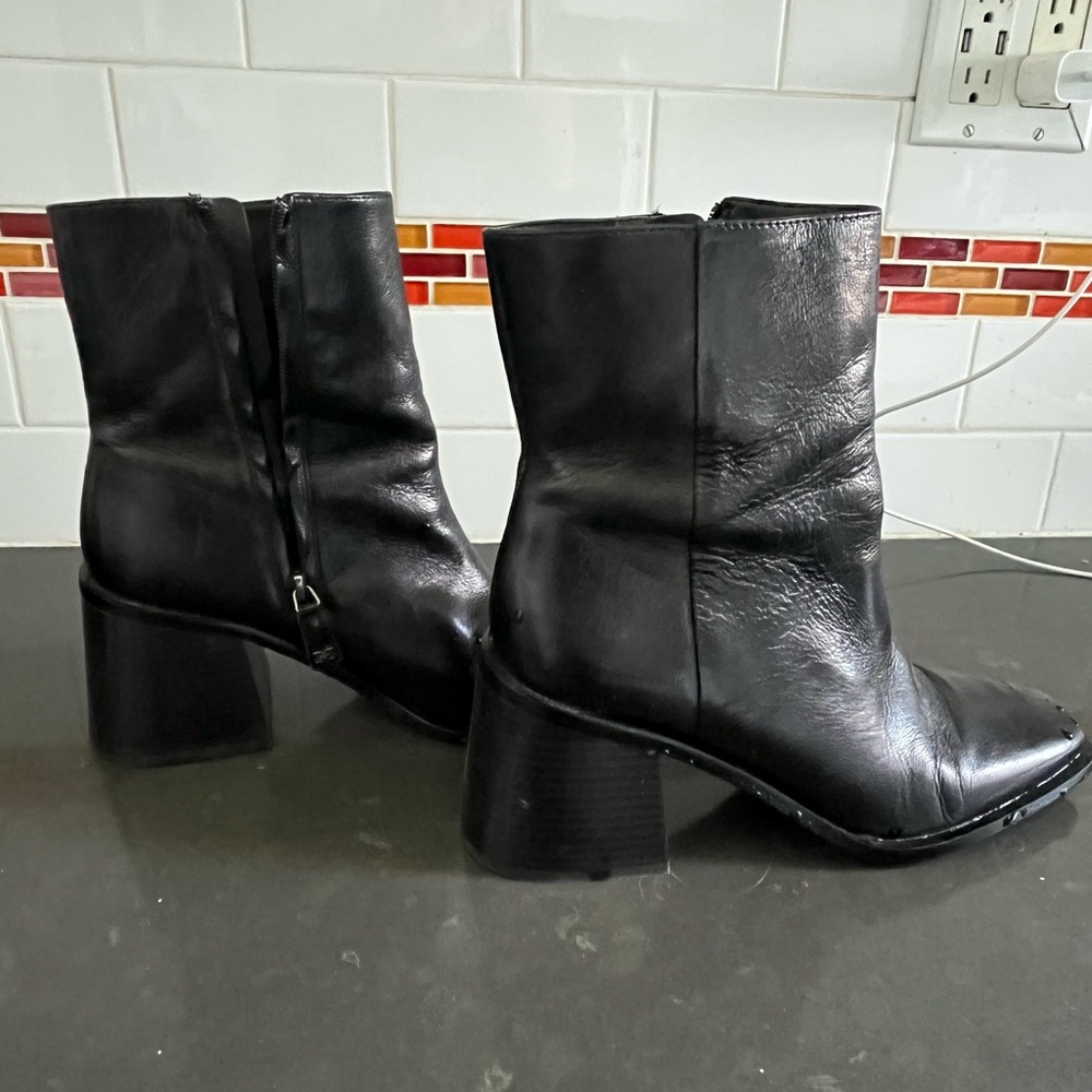 Sam Edelman Black Leather Ankle Boots
